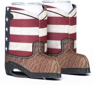 Neoprene Flat Boot Shoes Shaped Beer Coolie Drink Beer <b>Bottle</b> Cooler Holder Sleeve with Custom Logo - Product Image 3