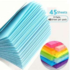 Bloc de Notas Adhesivas con Líneas, 3x3 Pulgadas, 4 Blocs, 45 Hojas/Bloc, Colores Brillantes, Material Escolar - Product Image 4