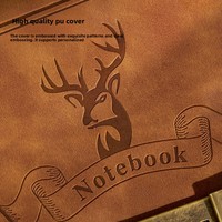 Carnet de notes A5 rétro avec serrure à code, carnet de comptes artistique, bloc-notes à sous-motifs de mot de passe, 80 feuilles à feuilles mobiles, logo personnalisé, cadeau