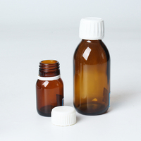 Pharmaceutique 30ml 60ml 100ml 125ml 150ml 200ml 250ml 300ml 500ml Bouteille scellée Bouteilles de pilules en verre ambré pour liquide Oral