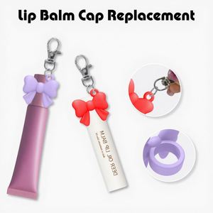 Empty Lip Gloss Tube Cute Silicone <b>Bow</b> Lipstick Case <b>Holder</b> Keychain Squeeze Lip Balm Bottle for Travel Makeup - Product Image 3