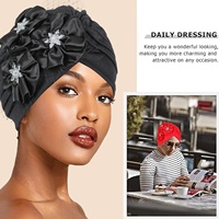 Turban et foulard pour femme, style ethnique indien, en polyester, orné de motifs floraux – Vente directe usine