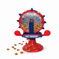 Juguete Dispensador de Comida para Gatos de Lujo con Diseño de Molino de Viento, de Plástico, con Colores Personalizados, Logotipo y Empaque, Estructura Giratoria para Dispensar Snacks