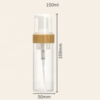 Bouteilles de nettoyant en plastique PET vides recyclables de 100 ml, 120 ml, 150 ml pour le lavage des cils, du visage et du shampoing, avec pompe à mousse et impression sérigraphique