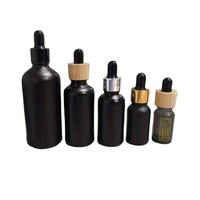 Offre Spéciale Flacons Vides de Sérum Liquide 5ml 10ml 15ml 30ml 50ml 100ml, Flacon Compte-gouttes en Verre Noir Mat pour Huiles Essentielles