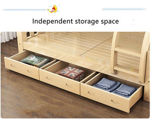 Hot Selling Modern Solid Wood Bunk <b>Bed</b> for Kids Bedroom Furniture - Product Image 6