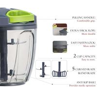 Hand Pull Knoflook Chopper Fabriek Groothandel Ps Plastic Handleiding Fruit Groente Snijgereedschap Voor Moeders