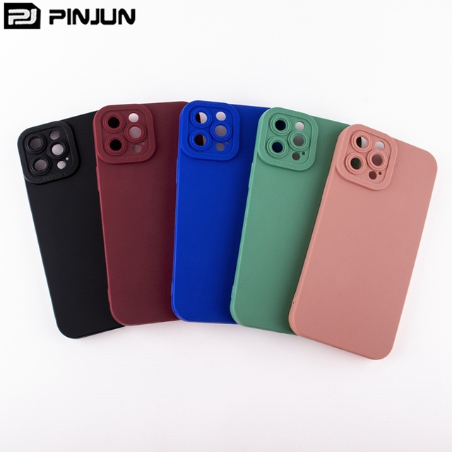 Full Covers Camera Protection Phone Cases Candy Color Tpu Soft Shell Shockproof Phone Case for iPhone 12