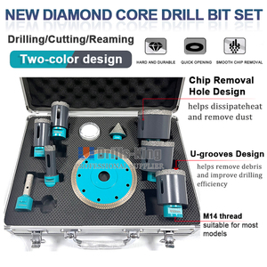 Chân Không Brazed Kim Cương Lõi Khoan <span class=keywords><strong>Bits</strong></span> Set Gạch Lỗ Saw Kit Cho Sứ Gạch Gốm Đá Cẩm Thạch Gạch Bê Tông - Product Image 2