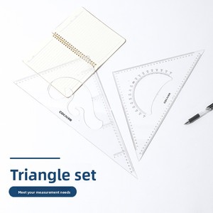 Juegos de reglas triangulares grandes multifuncionales de Transparencia de 45 CM, juego de enseñanza cuadrado para estudiantes y profesores - Product Image 2
