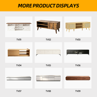 Meuble TV en noyer noir massif de 240 cm, console multimédia moderne minimaliste, support TV en bois aux coins arrondis, unité de rangement pour salon