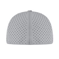 Casquettes de golf perforées découpées au laser, structurées, 5 panneaux, unies, de haute qualité, courbées, imperméables, extensibles, ajustées, vierges, pour la course à pied