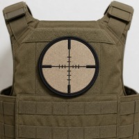 Patch thermocollant brodé pour lunette de sniper, personnalisé, en tissu chenille réfléchissant 3D, motif alphabet et fleur, pour housse de casque, commande en gros