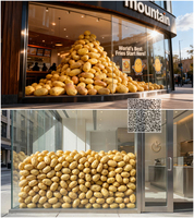 Modelo de Patata Artificial Realista de Primera Calidad para Exhibición en la Industria Vegetal, Patatas Falsas de Grado Comercial para Cadenas de Tiendas