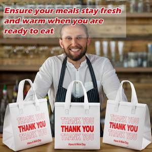 Bolsa Térmica Personalizada <span class=keywords><strong>para</strong></span> Llevar Comida, Bolsa de Compras, Bolsa Refrigerante <span class=keywords><strong>para</strong></span> Entrega de Alimentos, Bolsa Aislante <span class=keywords><strong>para</strong></span> Alimentos <span class=keywords><strong>Congelados</strong></span> - Product Image 5