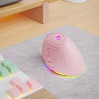 Mouse Gaming Vertikal Ergonomis Dual Mode 2.4G Wireless BT 5.1 Lampu RGB 9D Tipe C Isi Ulang MW-060-9D
