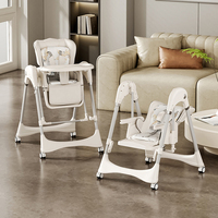 <strong>Electric</strong> Rocking <strong>Baby</strong> High Chair, Manual Foldable and Height Adjustable Infant Feeding Seat