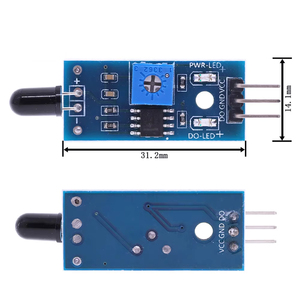 LM393 rnsbot โมดูลเซ็นเซอร์ตรวจจับเปลวไฟแบบ3/4ขาโมดูลตัวรับอินฟราเรด - Product Image 5