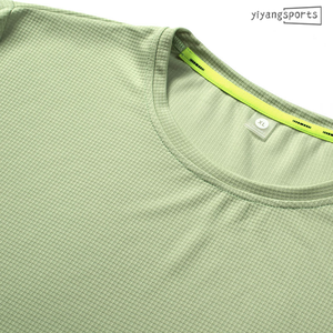 T-shirt de sport en <span class=keywords><strong>jersey</strong></span> léger 130 GSM à séchage rapide, 100 % polyester, tissu gaufré pour vêtements de sport - Product Image 3