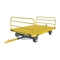 Chariot de remorquage pour tracteur/ Chariot de manutention pour bagages d'aéroport avec rail latéral