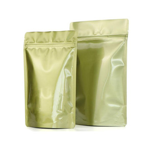 Sacs zip-lock imprimés personnalisés CR Pochette debout or noir blanc pour emballage alimentaire Sac en feuille <span class=keywords><strong>d</strong></span>'aluminium résistant aux enfants - Product Image 1
