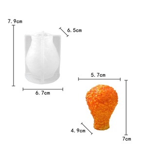 Molde de silicona para velas de resina con forma de pata de pollo para decoración del hogar, molde para velas aromáticas - Product Image 6