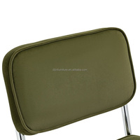 Meubles de salle à manger rembourrés en tissu blanc nordique moderne de luxe chaises de salle à manger en tissu de velours pieds chromés pour table à manger
