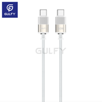GULFY Câble de charge rapide PD 60W, cordon transparent USB-C à USB-C pour ordinateur portable et téléphone.