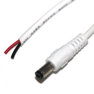 DC-voedingskabel 20 AWG koper 2,1 mm x 5,5 mm mannelijke stekker IP65 12V 5A adapter blote draad open uiteinde - Product Image 4