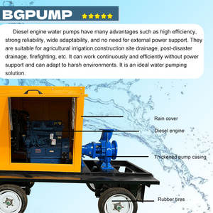 Pompe d'irrigation centrifuge Mobile Diesel, 41/50/61 <span class=keywords><strong>hp</strong></span>, pour armature de ferme - Product Image 2