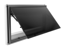 Ventanas de Remolque para RV de Aleación de Aluminio de 700x450 mm, Ventanas Dobles de Acrílico con Persiana para Autocaravanas y Caravanas