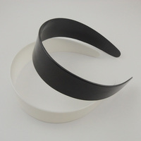 Bandeaux en plastique uni noir et blanc de 2 cm, 2,5 cm, 2,8 cm, 3,3 cm, 3,8 cm, 4,8 cm, sans dents, base de bandeaux pour accessoires de cheveux DIY