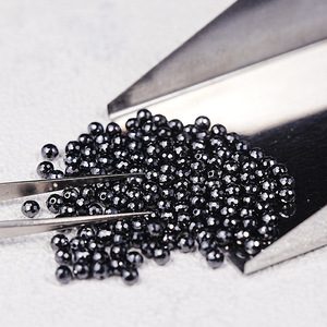 2023 New Arrival 2MM-8MM Natural Loose Moissanite Ball <strong>Beads</strong> <strong>Black</strong> Rosary Facets New Shape Wholesale Price - Product Image 4