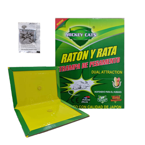 Lem tikus papan perangkap lem aroma kacang menarik ganda dengan Pak umpan pasar Spanyol OEM - Product Image 1