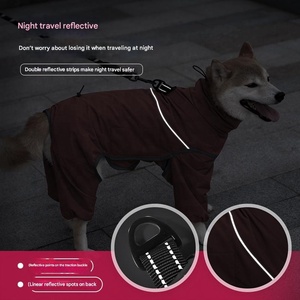 मिनेर्वा बनाने वाली शीतकालीन आउटडोर फ्लेक्स चिंतनशील वाटरप्रूफ टर्बोलनेक एडजस्टेबल पालतू जानवर के लिए डबल लेयर कोट जैकेट - Product Image 5