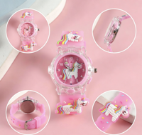 3 montres lumineuses créatives en PVC durable avec bracelet, motif licorne, idéales pour les fêtes, nouveauté