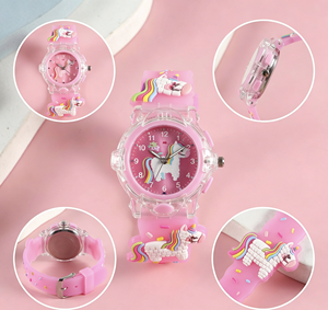 Reloj Luminoso Creativo con Correa de PVC Resistente, Diseño de Unicornio, Ideal para Fiestas, Nuevo - Product Image 4