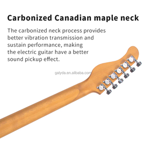 กีตาร์ไฟฟ้า ST ลายไม้เบิร์ลเวเนียร์ พร้อมปิ๊กอัพ H-H และสะพานเทรโมโลแบบซิงเกิลคอยล์ - Product Image 3