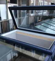 Ventana de Techo Manual de Aleación de Aluminio de Alta Eficiencia Energética BOCHARM, Claraboya Rectangular con Bisagras Laterales para Dormitorio, Cocina y Almacén