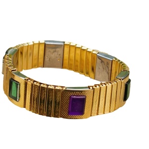 Pulseira de Terapia Magnética de Ferro Banhada a Ouro Estilo Saudita Atacado Masculina e Feminina Fabricante Direto Corrente Quadrada Moderna - Product Image 5