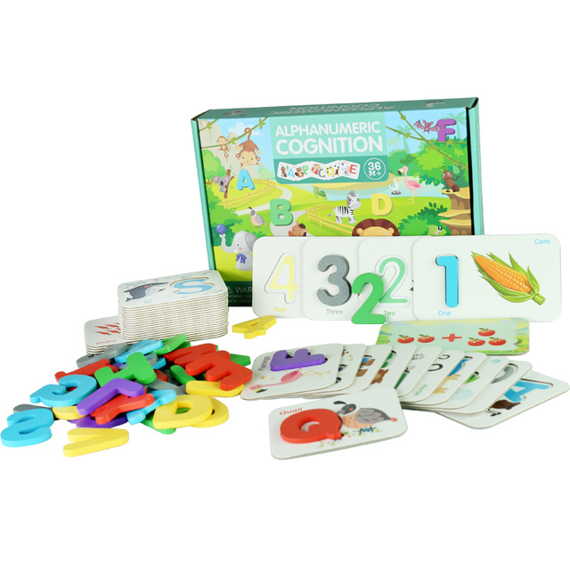 Popular Hot Selling Digital Letter Cognitive Learning Card Montessori Kids Toys High Quality Early Education Educational Toys