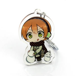 2020 vograce cheap oem custom cartoon anime hologram acrylic key