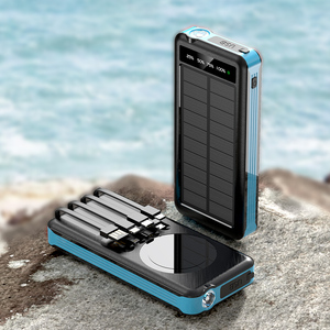 Chargeur de batterie sans fil portable 10000mAh Banque d'énergie solaire et centrale électrique compatible avec la fonction d'affichage <span class=keywords><strong>iPhone</strong></span> et Samsung - Product Image 1