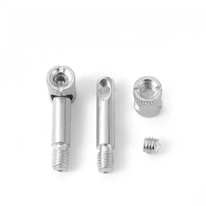 Precio de fábrica: Conector oculto de acero inoxidable 4 en 1 duradero y personalizado para herrajes de armario y espigas de aluminio para bicicletas - Product Image 4