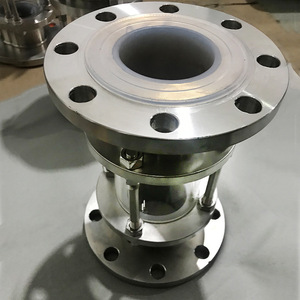 Mirilla de Acero Inoxidable de Paso Recto con Revestimiento de Flúor para Tuberías Químicas, Conexión de Brida Anticorrosión - Product Image 2