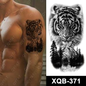 Tatuajes Temporales <span class=keywords><strong>de</strong></span> Alta Calidad, No Tóxicos, <span class=keywords><strong>de</strong></span> Transferencia <span class=keywords><strong>de</strong></span> Agua, Color Negro Duradero, para Hombres, Piel del Cuerpo, Pecho, Brazo, <span class=keywords><strong>Tigre</strong></span> - Product Image 2
