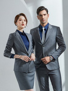 Mode vêtements de travail mariage garçons d'honneur formel hommes femmes simple boutonnage costume ensemble professionnel même Style décoration - Product Image 4