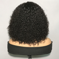 Perruque en cheveux humains sans dentelle, fabriquée à la machine, bouclée avec frange, densité 250%, cheveux humains vierges, perruque en cheveux humains bouclés fabriquée à la machine, sans colle