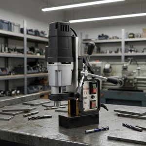 Trapano Magnetico MAB50 con Fresa Anulare da 50mm, Punta Elicoidale da 23mm, Potenza 1260W, Due Velocità, Mandrino MT2 - Product Image 2