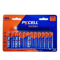 Baterai Kering Silinder Alkaline PKCEL AA LR03/AAA 4 Buah, Baterai untuk Mouse & Remote Control Nirkabel, Baterai untuk Mainan